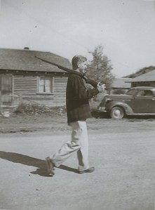 TBT:  In 1942 an army infantry soldier, my late uncle, demonstrates marching at right shoulder arms for an unknown photographer.