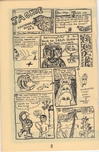 This cartoon was named after a charismatic young tomboy who was friends with our kids in 1978.  She was reputed to be able to throw a quarter through a comic book.