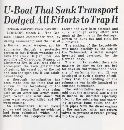 U-boat snorkle article